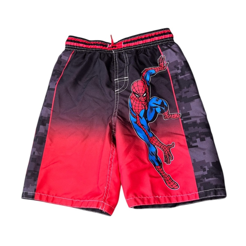 Marvel Cosmics Spider-Man Drawstring Swim Trunks Size 7